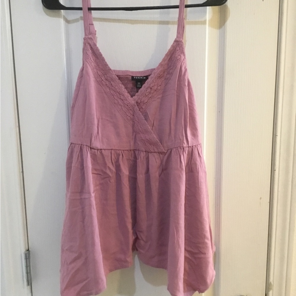Pink babydoll tank